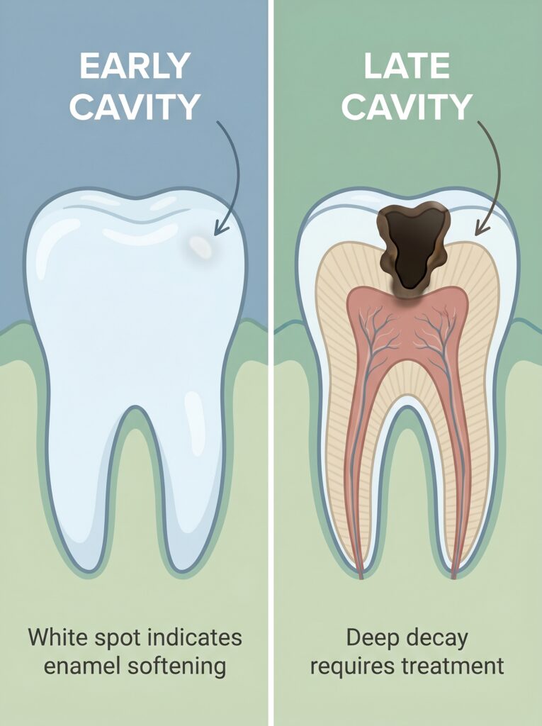 Early Cavity vs Late Cavity: The Difference Explained in a Simple Way