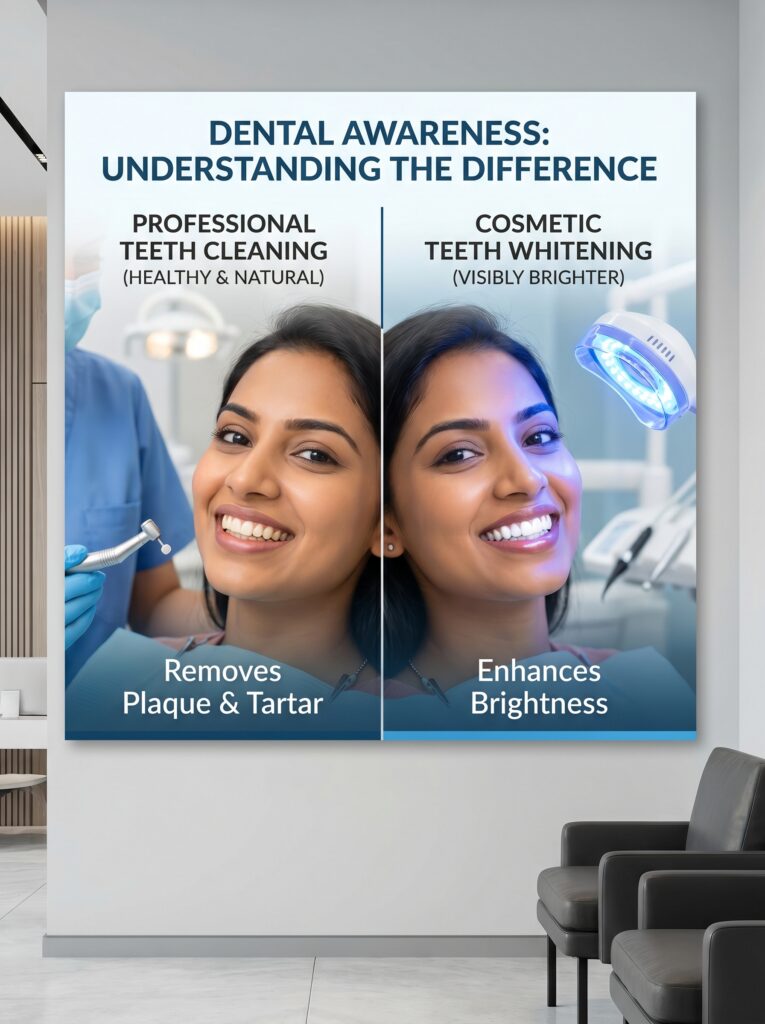 Teeth Cleaning vs Teeth Whitening: The Difference Most People Completely Misunderstand