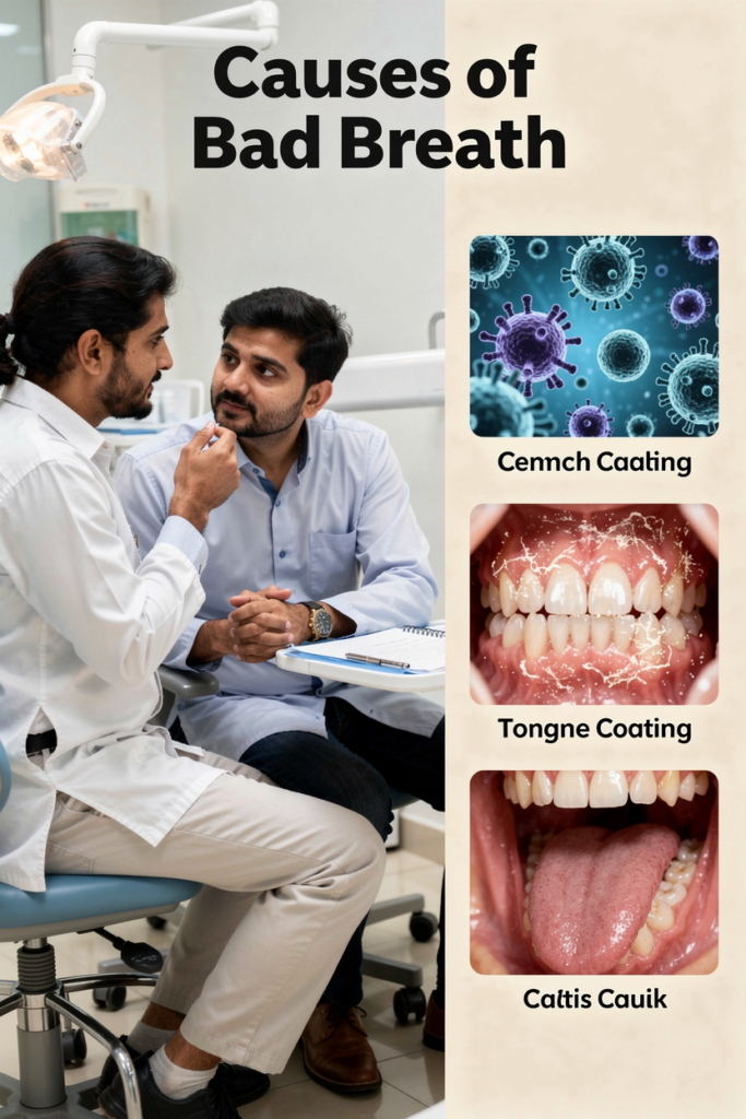 Dentist in Gohana – Bad Breath Is Not Always Food Related (Real Causes Explained Simply)