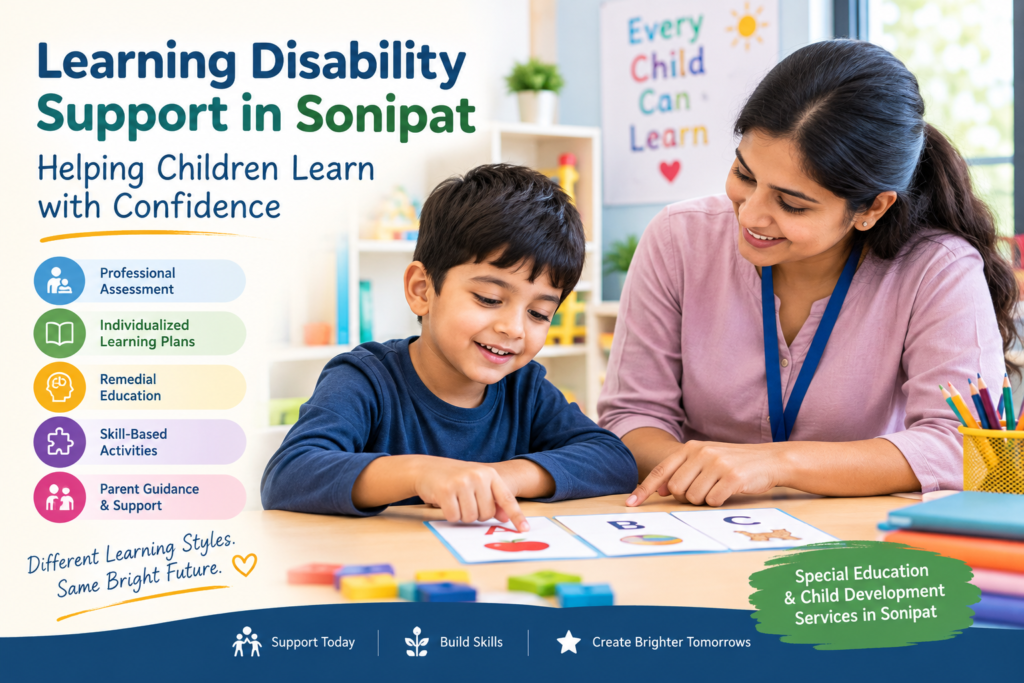 Learning Disability Support in Sonipat: Helping Children Learn with Confidence