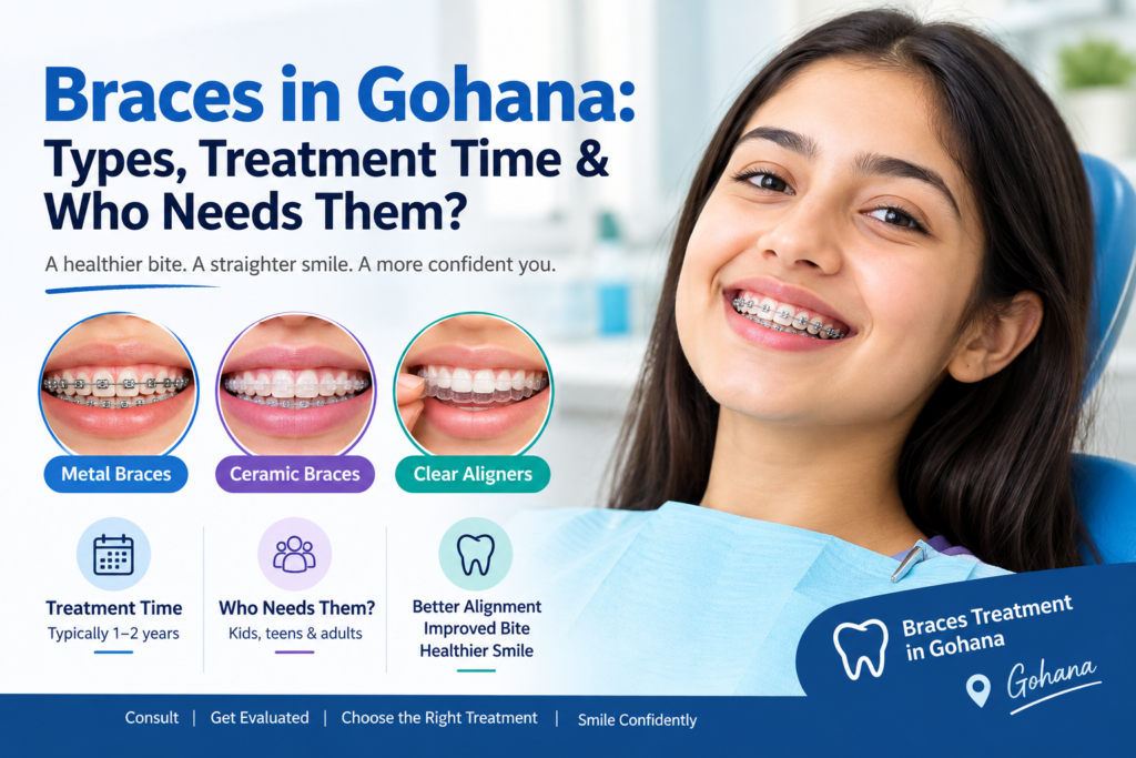 Braces in Gohana: Types, Treatment Time & Who Needs Them?